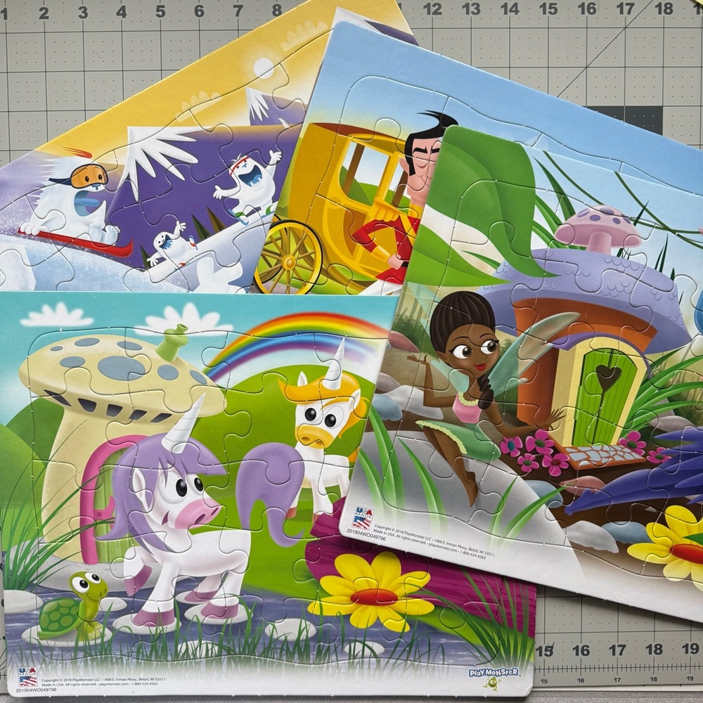Play Monster Bundle of 4 Tray Puzzles